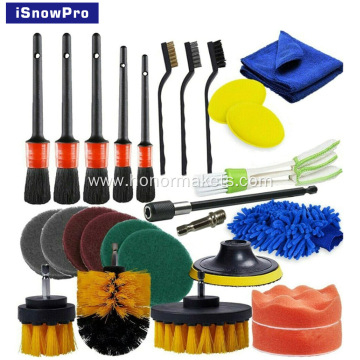 Microfiber Cloth Towel Multi-Functional Brush Buffing Vehicle Car Care Kit car cleaning kit car wash kit